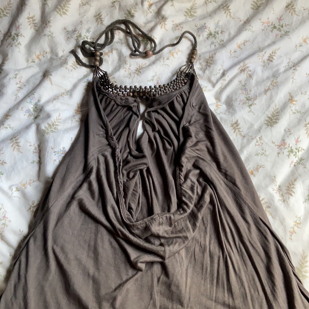 Boho style beaded halter neck dress size small in ok condition - Picture 5 of 6